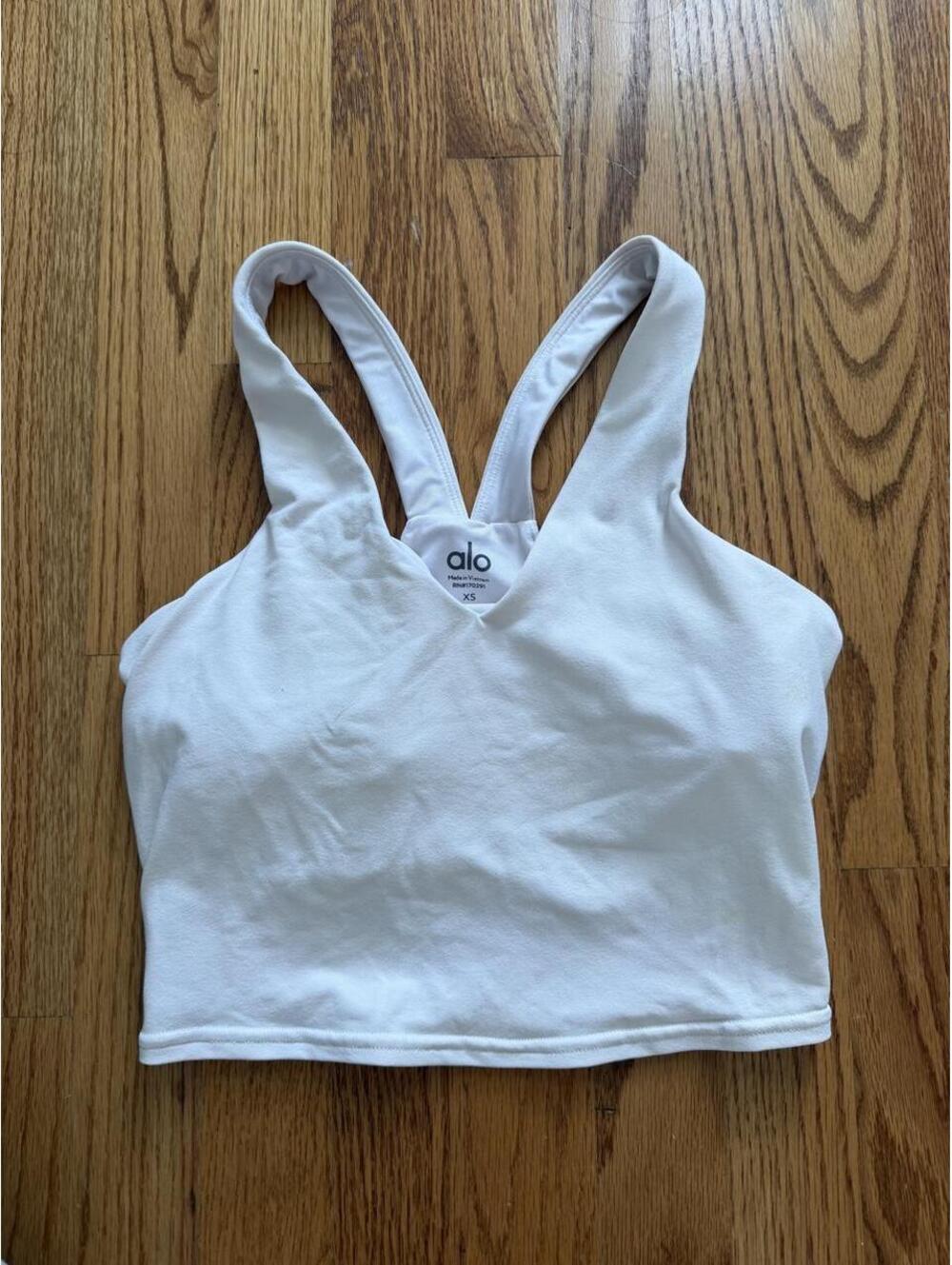 Alo Yoga Women's White Crop-top